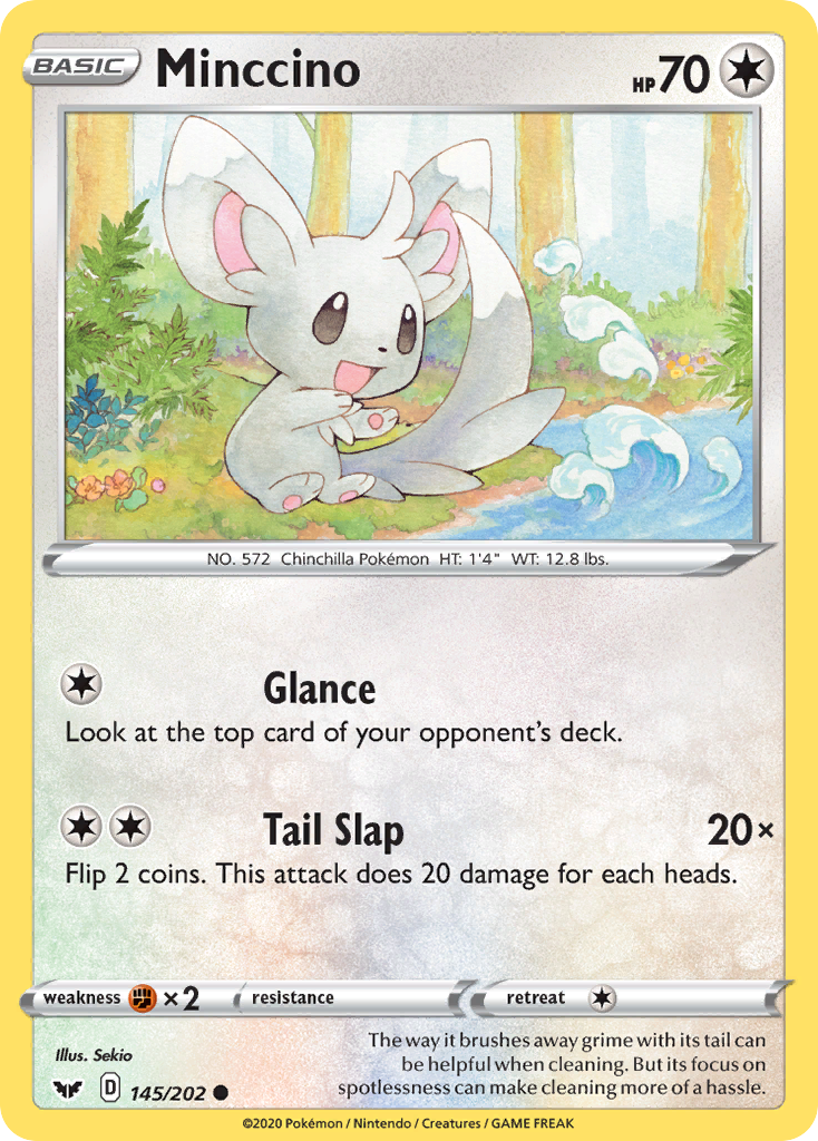 Minccino (145/202) [Sword & Shield: Base Set] | Deep Dive Games St. Marys