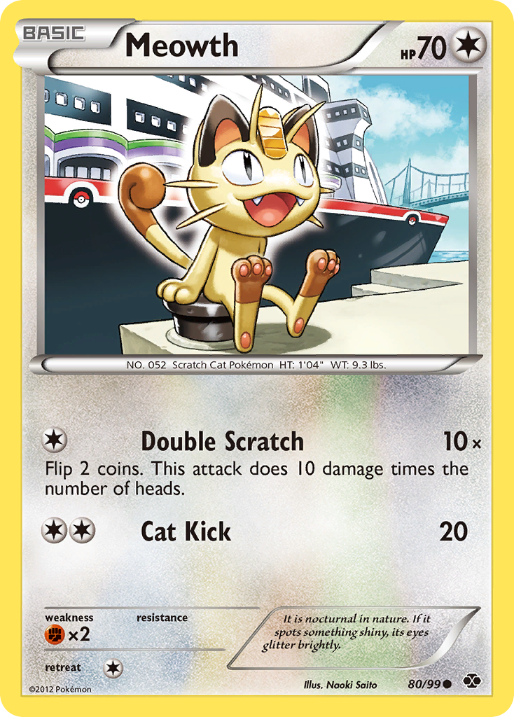 Meowth (80/99) [Black & White: Next Destinies] | Deep Dive Games St. Marys