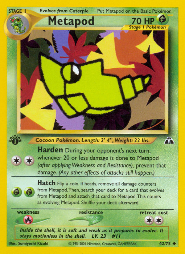 Metapod (42/75) [Neo Discovery 1st Edition] | Deep Dive Games St. Marys