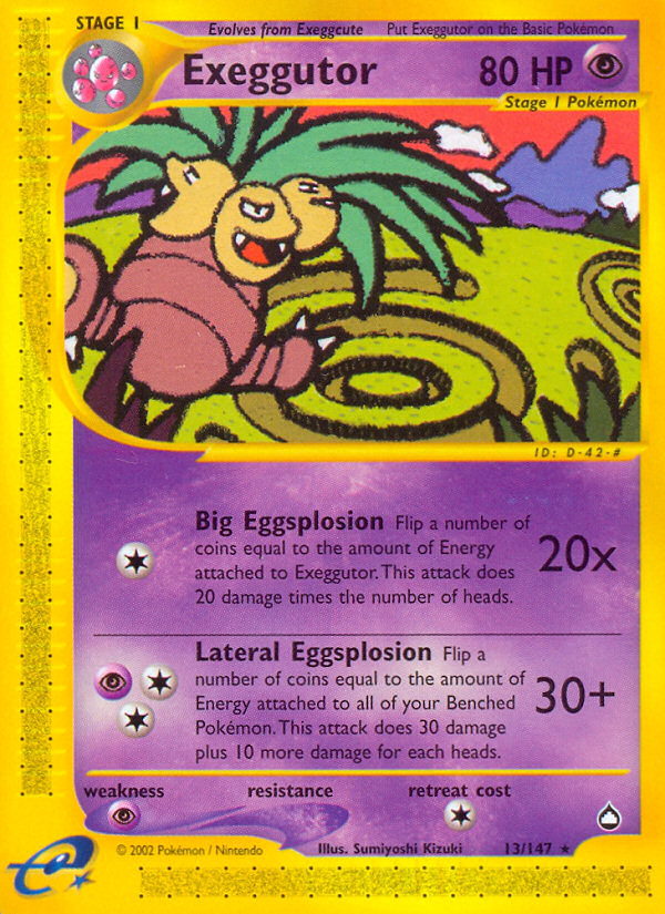 Exeggutor (13/147) [Aquapolis] | Deep Dive Games St. Marys