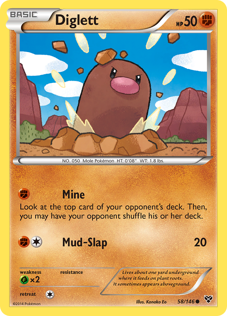 Diglett (58/146) [XY: Base Set] | Deep Dive Games St. Marys