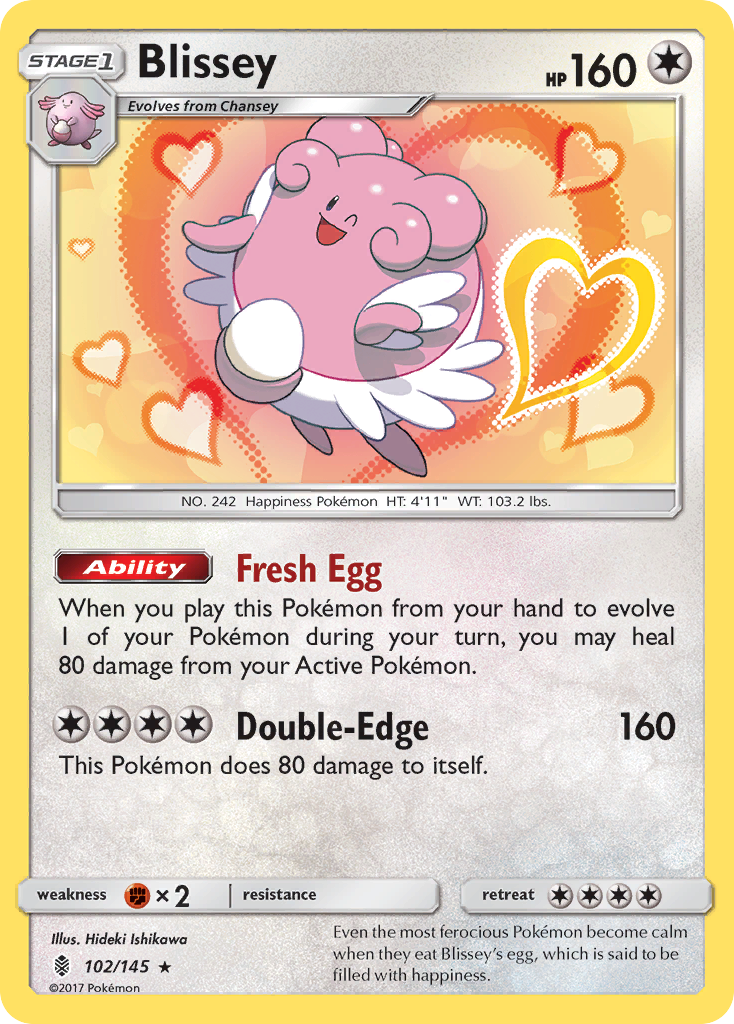 Blissey (102/145) [Sun & Moon: Guardians Rising] | Deep Dive Games St. Marys