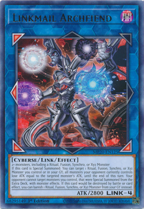 Linkmail Archfiend [MP20-EN125] Rare | Deep Dive Games St. Marys