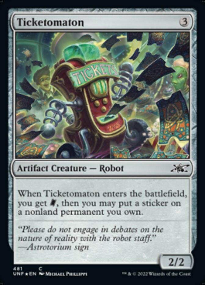 Ticketomaton (Galaxy Foil) [Unfinity] | Deep Dive Games St. Marys