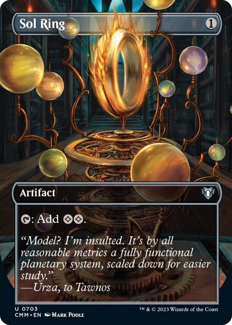 Sol Ring (Borderless Alternate Art) [Commander Masters] | Deep Dive Games St. Marys