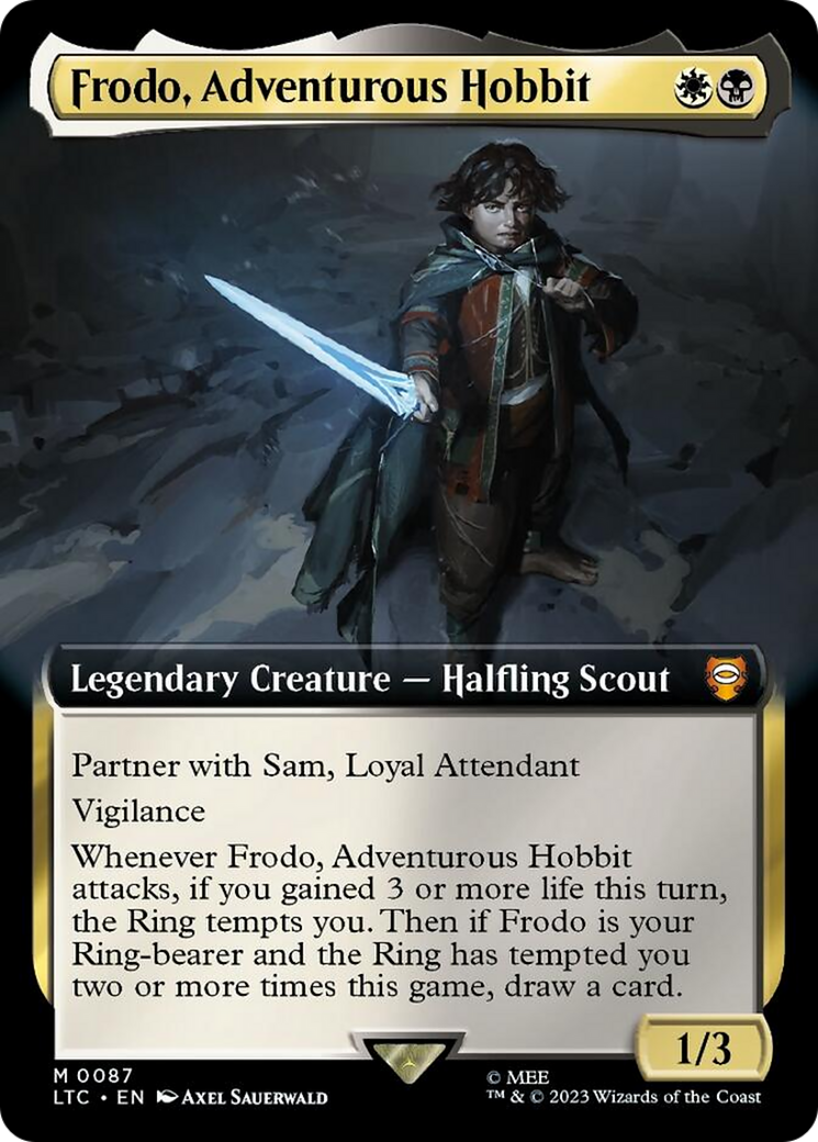 Frodo, Adventurous Hobbit (Extended Art) [The Lord of the Rings: Tales of Middle-Earth Commander] | Deep Dive Games St. Marys