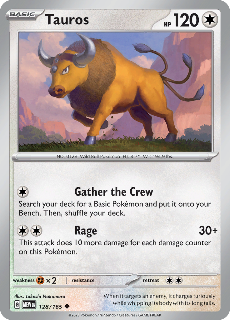 Tauros (128/165) [Scarlet & Violet 151] | Deep Dive Games St. Marys