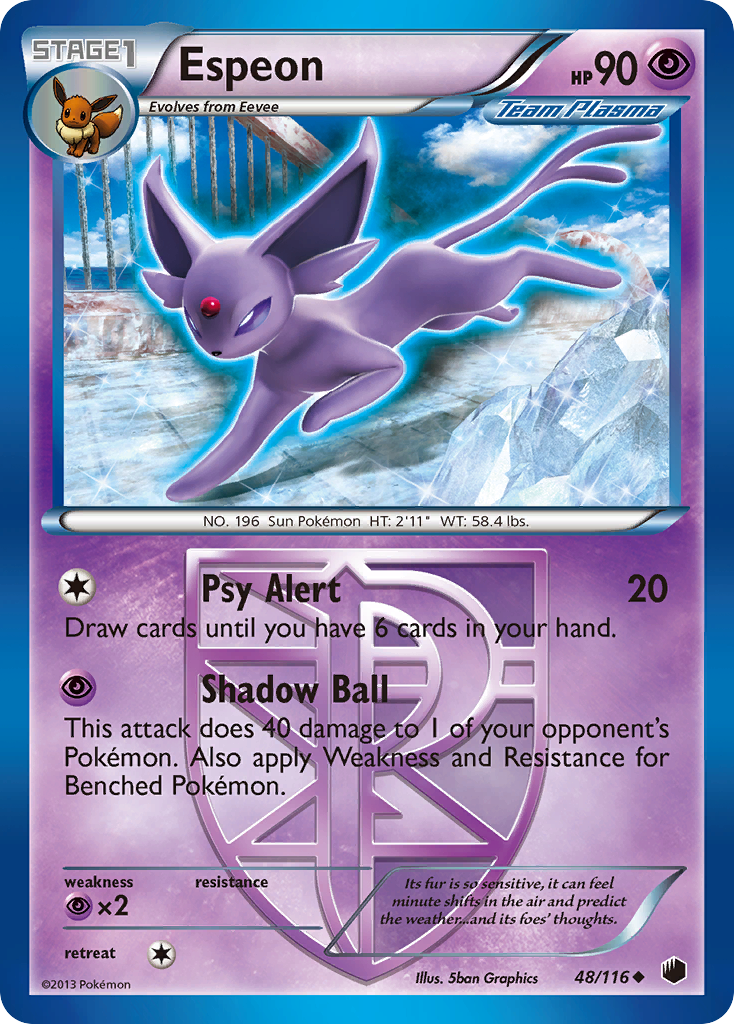 Espeon (48/116) [Black & White: Plasma Freeze] | Deep Dive Games St. Marys