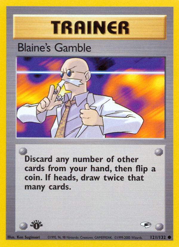 Blaine's Gamble (121/132) [Gym Heroes 1st Edition] | Deep Dive Games St. Marys