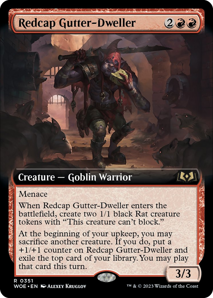 Redcap Gutter-Dweller (Extended Art) [Wilds of Eldraine] | Deep Dive Games St. Marys