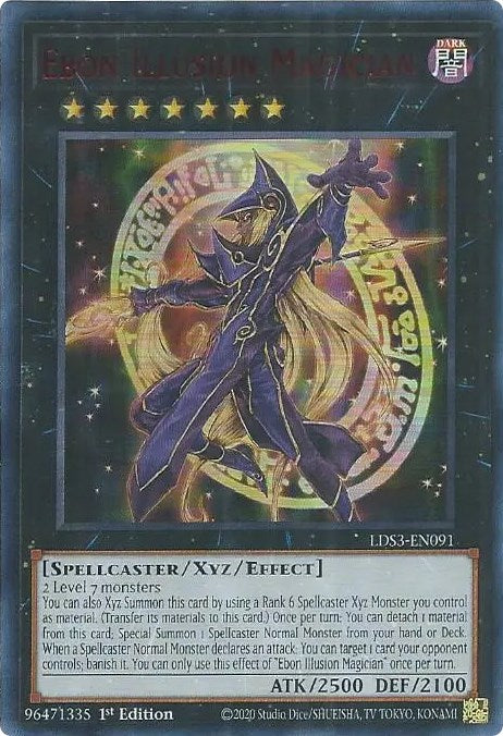 Ebon Illusion Magician (Red) [LDS3-EN091] Ultra Rare | Deep Dive Games St. Marys