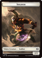 Solider (0004) // Solider (0005) Double-Sided Token [Tarkir: Dragonstorm Tokens] | Deep Dive Games St. Marys