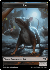 Rat // Blood Double-Sided Token [Outlaws of Thunder Junction Commander Tokens] | Deep Dive Games St. Marys