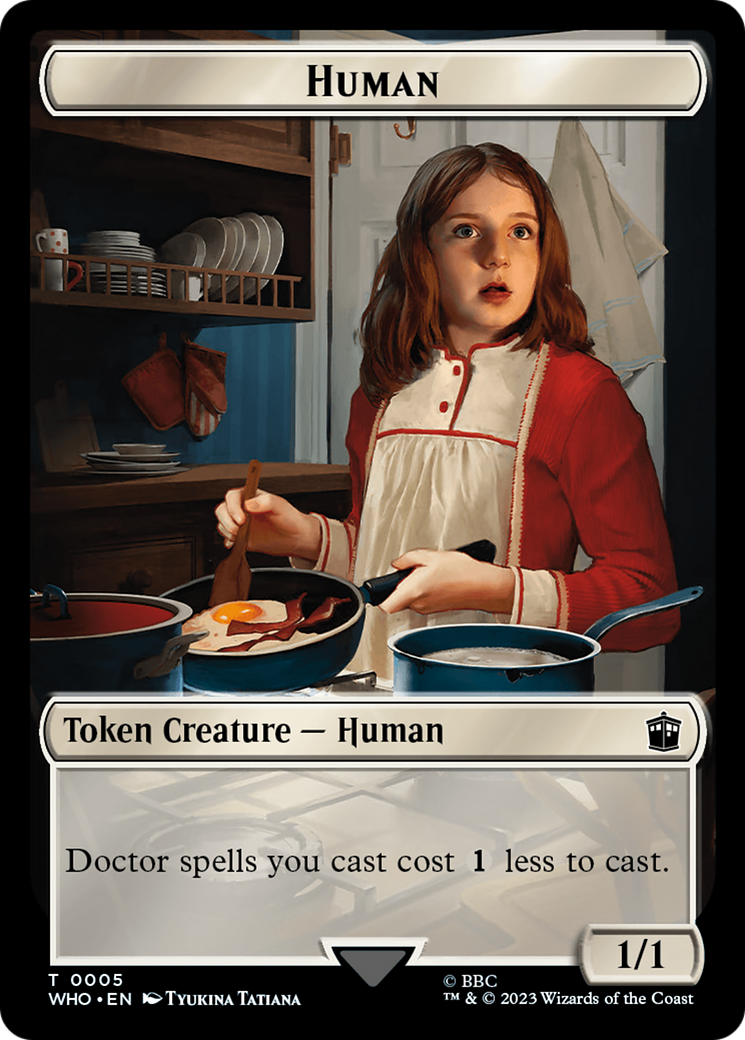 Human (0005) // Alien Insect Double-Sided Token [Doctor Who Tokens] | Deep Dive Games St. Marys