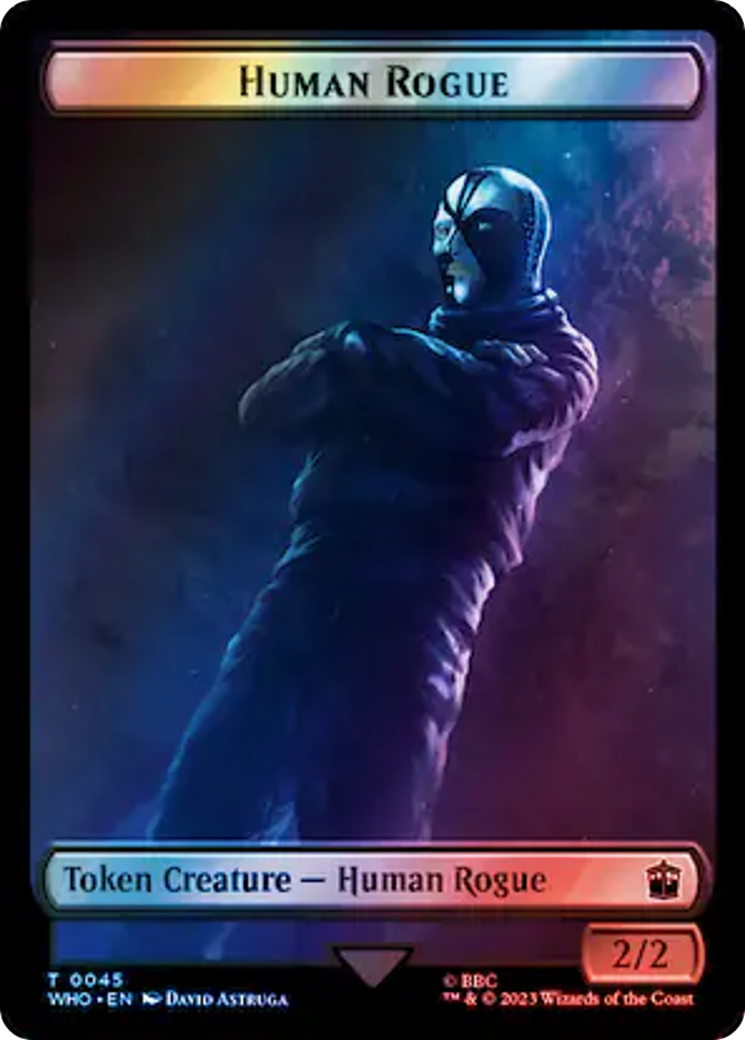 Human Rogue // Cyberman Double-Sided Token (Surge Foil) [Doctor Who Tokens] | Deep Dive Games St. Marys