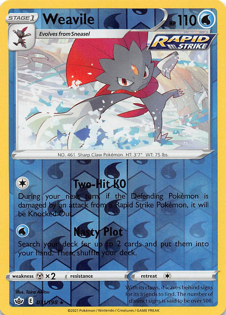 Weavile (031/198) [Sword & Shield: Chilling Reign] | Deep Dive Games St. Marys