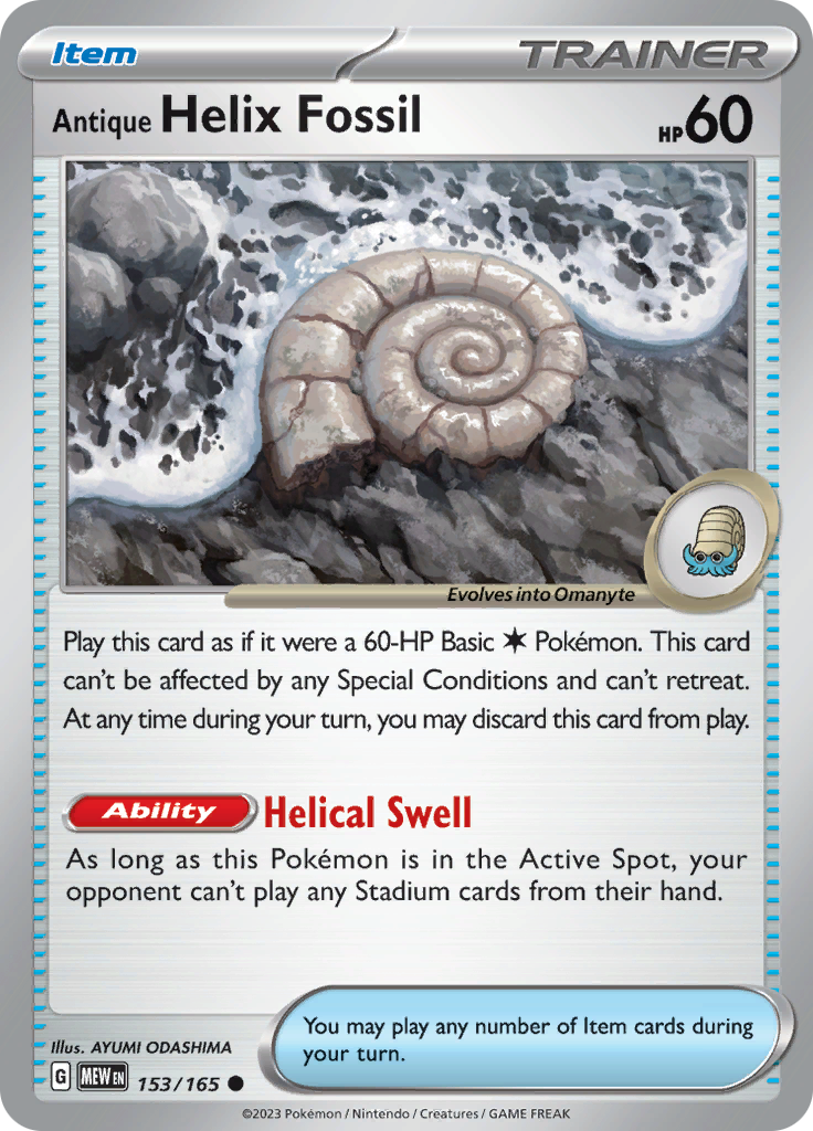 Antique Helix Fossil (153/165) [Scarlet & Violet 151] | Deep Dive Games St. Marys