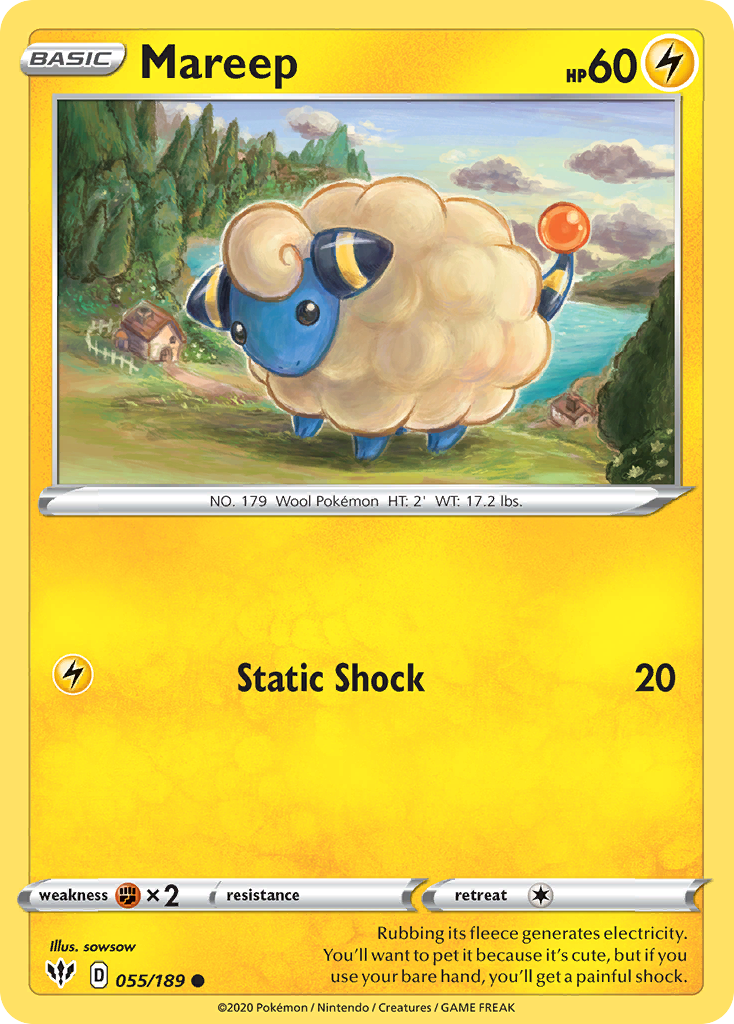 Mareep (055/189) [Sword & Shield: Darkness Ablaze] | Deep Dive Games St. Marys