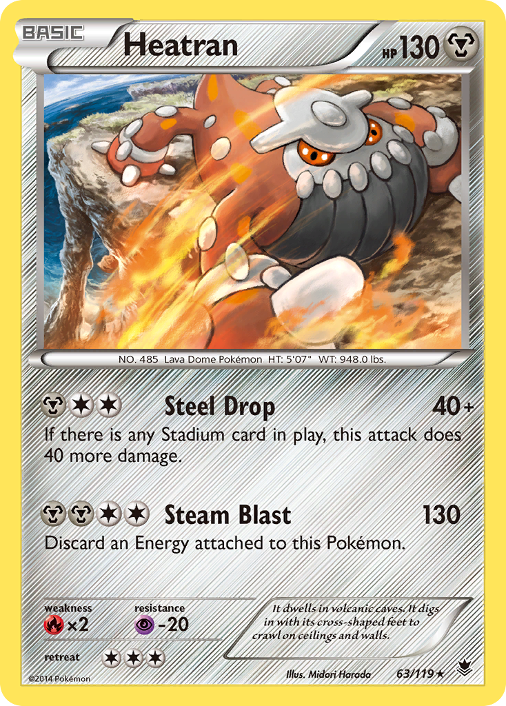 Heatran (63/119) [XY: Phantom Forces] | Deep Dive Games St. Marys