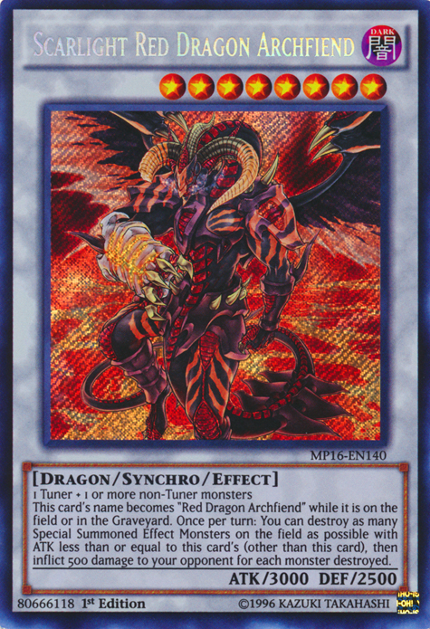 Scarlight Red Dragon Archfiend [MP16-EN140] Secret Rare | Deep Dive Games St. Marys