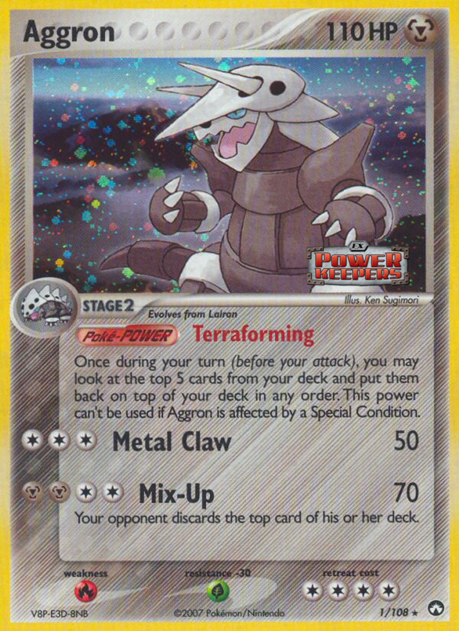 Aggron (1/108) (Stamped) [EX: Power Keepers] | Deep Dive Games St. Marys