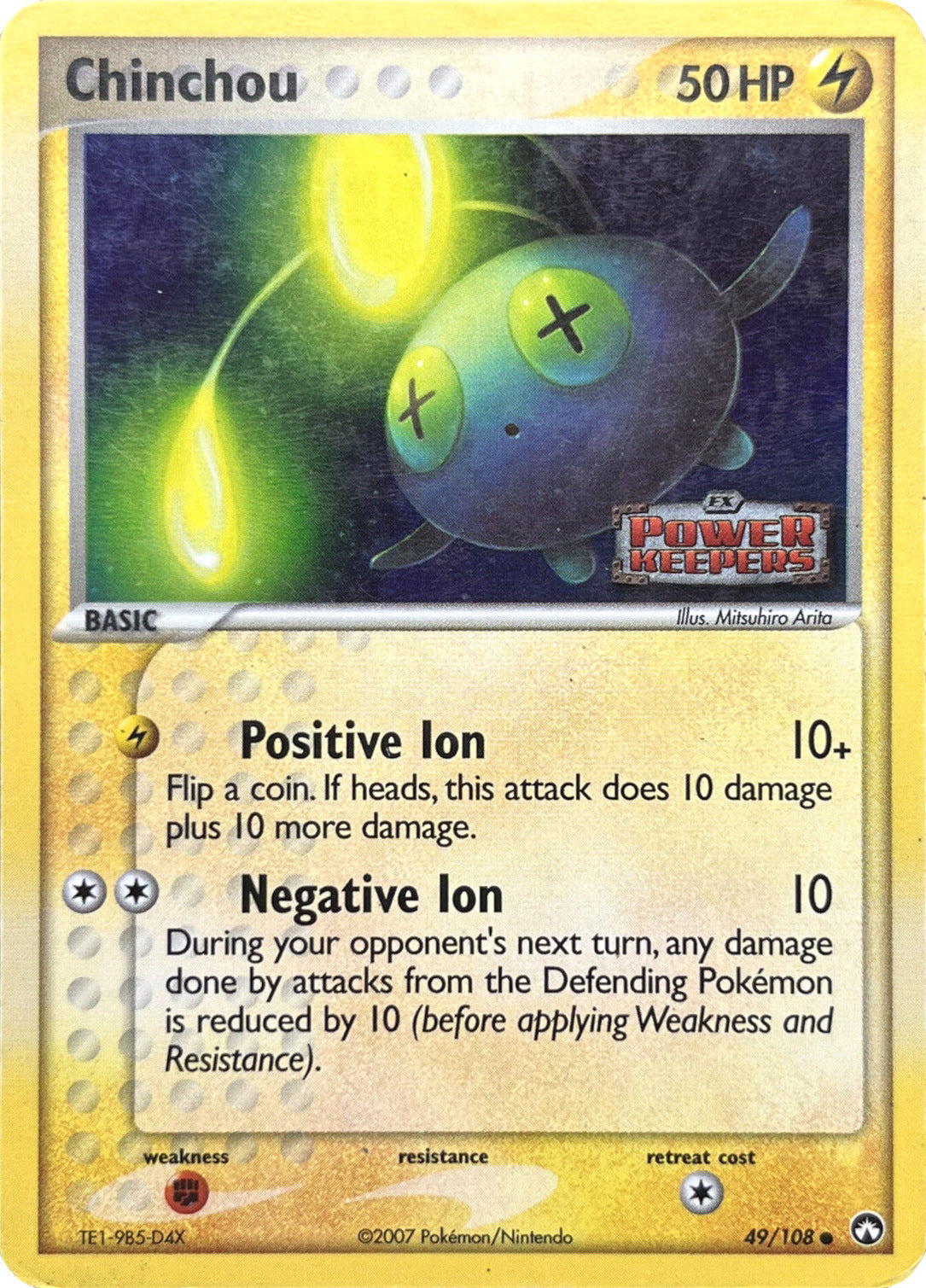 Chinchou (49/108) (Stamped) [EX: Power Keepers] | Deep Dive Games St. Marys