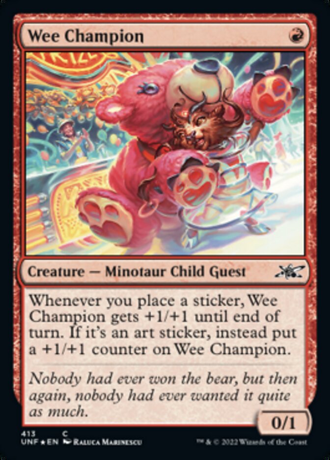 Wee Champion (Galaxy Foil) [Unfinity] | Deep Dive Games St. Marys