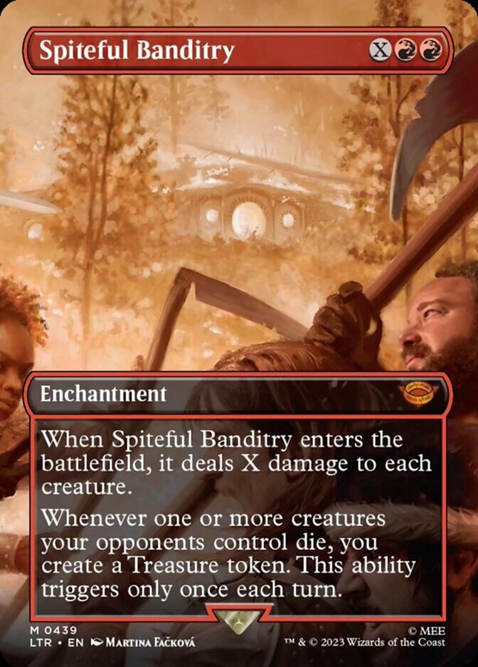 Spiteful Banditry (Borderless Alternate Art) [The Lord of the Rings: Tales of Middle-Earth] | Deep Dive Games St. Marys