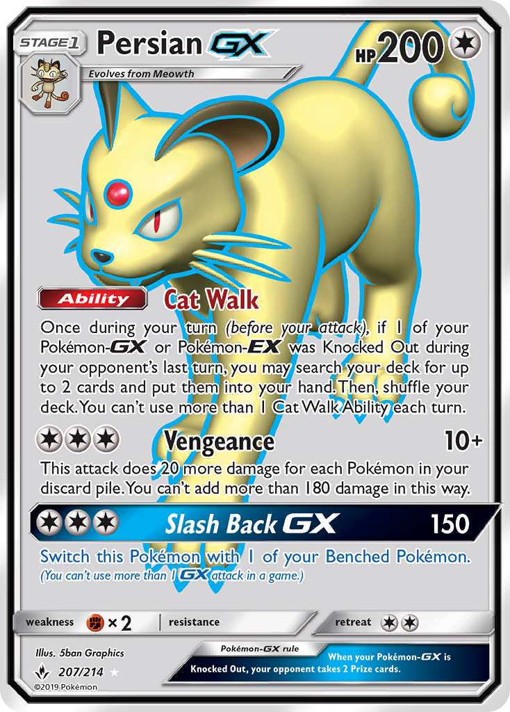 Persian GX (207/214) [Sun & Moon: Unbroken Bonds] | Deep Dive Games St. Marys