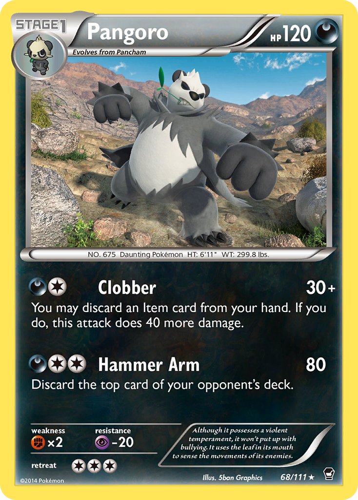 Pangoro (68/111) [XY: Furious Fists] | Deep Dive Games St. Marys