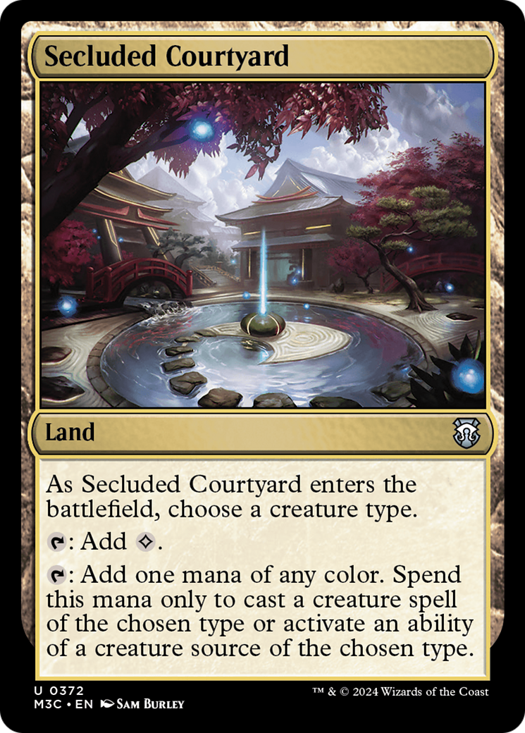 Secluded Courtyard (Ripple Foil) [Modern Horizons 3 Commander] | Deep Dive Games St. Marys