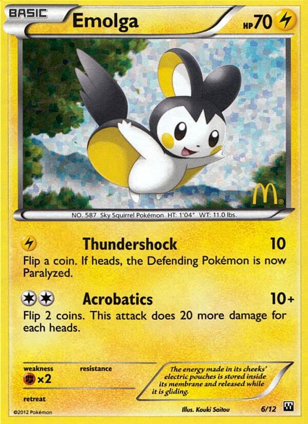 Emolga (6/12) [McDonald's Promos: 2012 Collection] | Deep Dive Games St. Marys