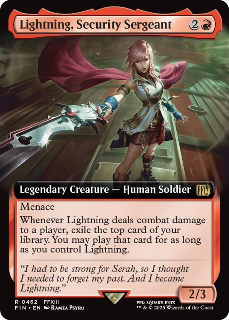 Lightning, Security Sergeant (Extended Art) [FINAL FANTASY] | Deep Dive Games St. Marys