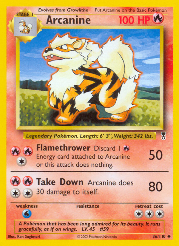 Arcanine (36/110) [Legendary Collection] | Deep Dive Games St. Marys