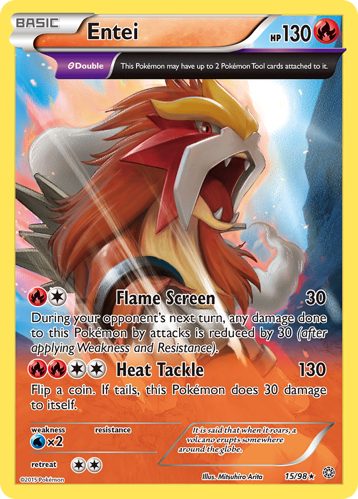 Entei (15/98) [XY: Ancient Origins] | Deep Dive Games St. Marys