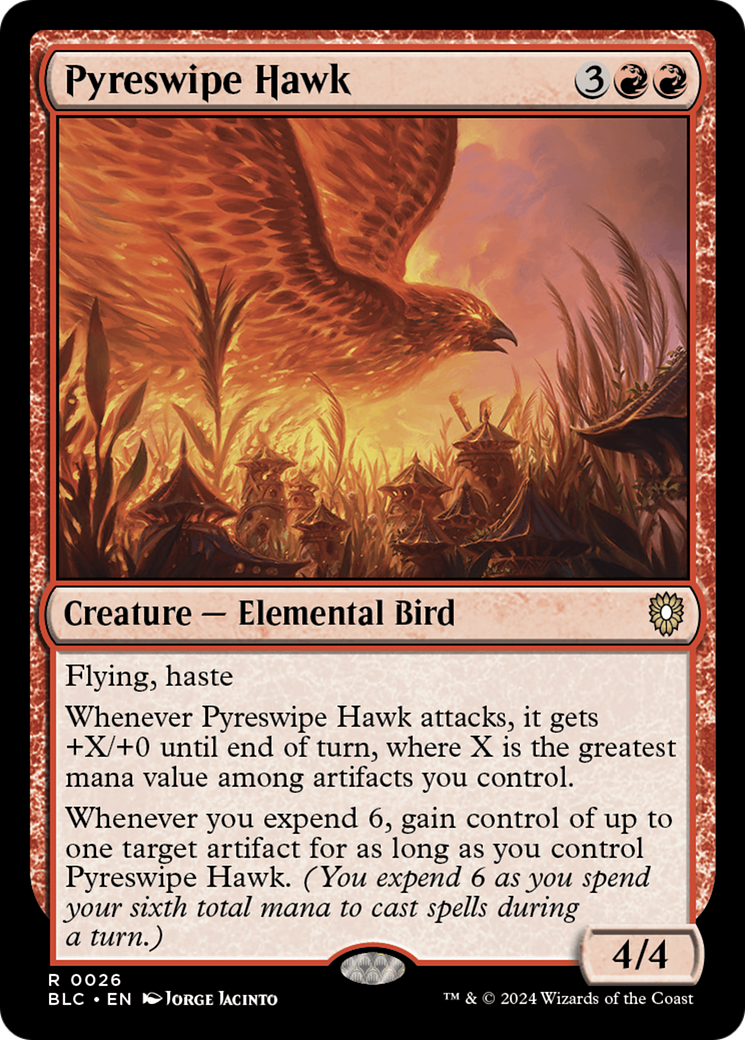 Pyreswipe Hawk [Bloomburrow Commander] | Deep Dive Games St. Marys