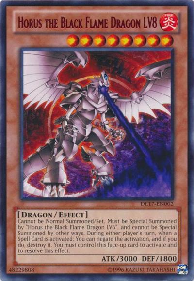 Horus the Black Flame Dragon LV8 (Red) [DL17-EN002] Rare | Deep Dive Games St. Marys