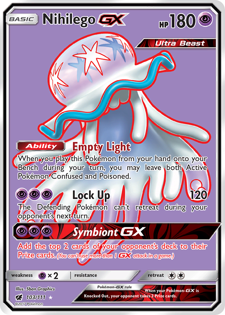 Nihilego GX (103/111) [Sun & Moon: Crimson Invasion] | Deep Dive Games St. Marys