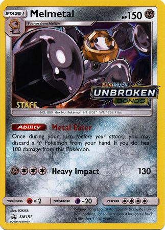 Melmetal (SM181) (Staff Prerelease Promo) [Sun & Moon: Black Star Promos] | Deep Dive Games St. Marys