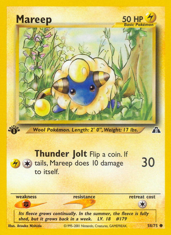 Mareep (58/75) [Neo Discovery 1st Edition] | Deep Dive Games St. Marys