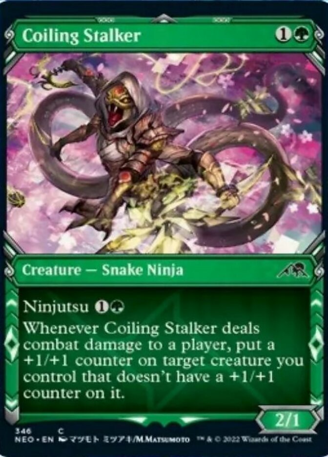 Coiling Stalker (Showcase Ninja) [Kamigawa: Neon Dynasty] | Deep Dive Games St. Marys