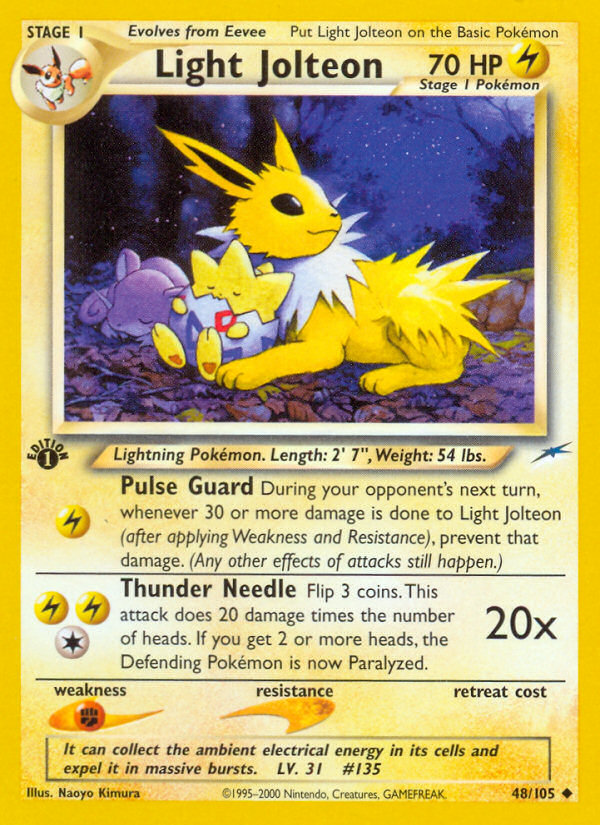 Light Jolteon (48/105) [Neo Destiny 1st Edition] | Deep Dive Games St. Marys