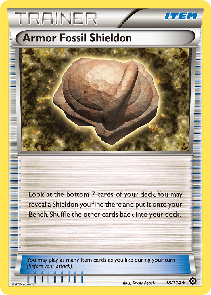 Armor Fossil Shieldon (98/114) [XY: Steam Siege] | Deep Dive Games St. Marys