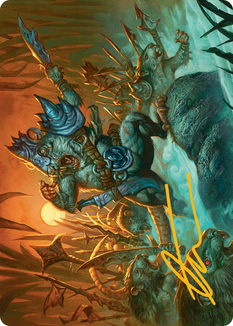 Persistent Marshstalker Art Card (Gold-Stamped Signature) [Bloomburrow Art Series] | Deep Dive Games St. Marys