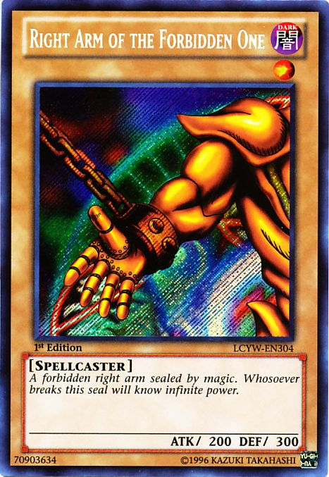 Right Arm of the Forbidden One [LCYW-EN304] Secret Rare | Deep Dive Games St. Marys