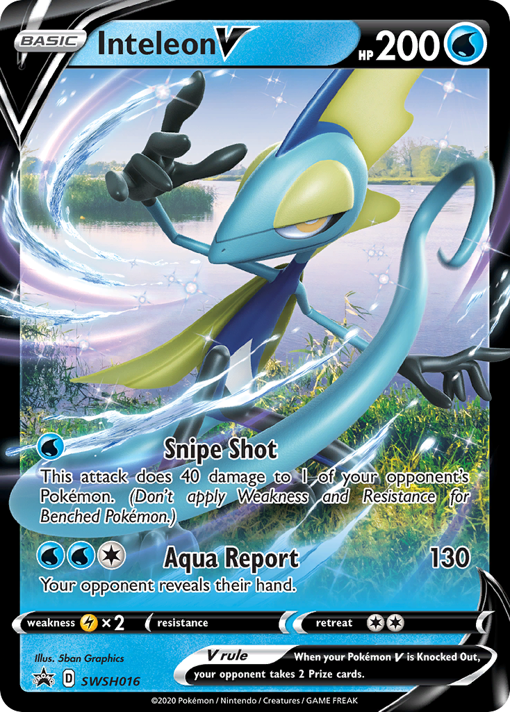 Inteleon V (SWSH016) (Jumbo Card) [Sword & Shield: Black Star Promos] | Deep Dive Games St. Marys