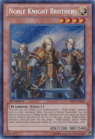 Noble Knight Brothers [PRIO-EN081] Secret Rare | Deep Dive Games St. Marys