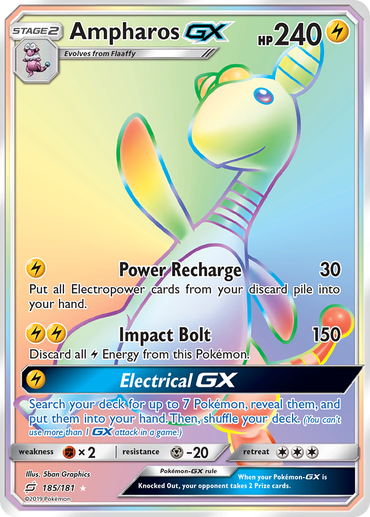 Ampharos GX (185/181) [Sun & Moon: Team Up] | Deep Dive Games St. Marys