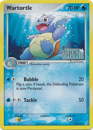 Wartortle (42/100) (Stamped) [EX: Crystal Guardians] | Deep Dive Games St. Marys