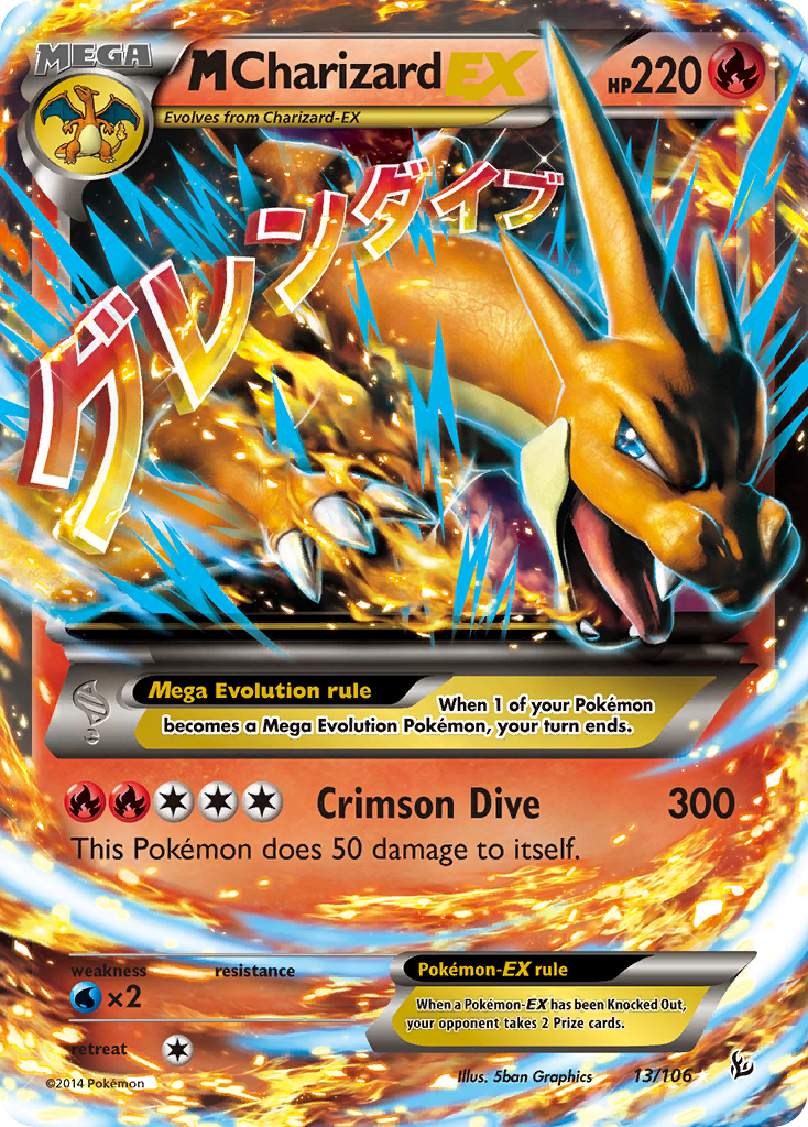 M Charizard EX (13/106) [XY: Flashfire] | Deep Dive Games St. Marys